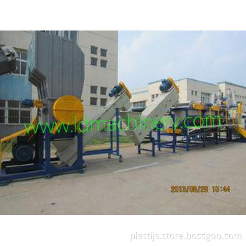 Cutting , Washing And Drying Waste Plastic Recycling Machin